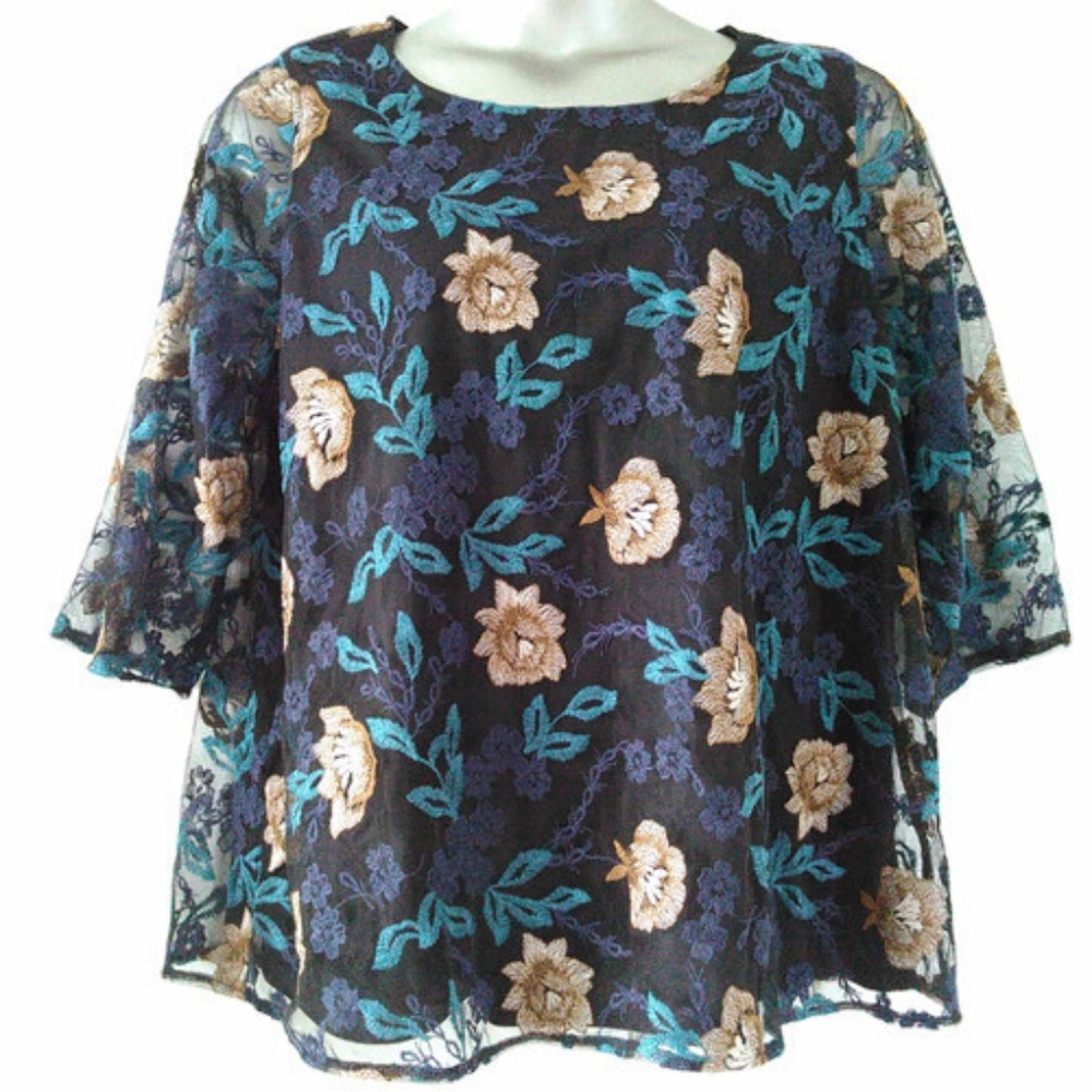 Catherines | Floral Embroidered Blouse